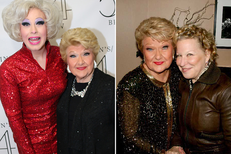 Marilyn Maye and Nicky Ciampoli (as Carol Channing), and with Bette Midler.