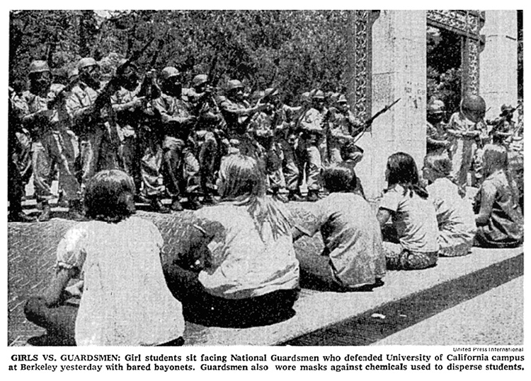 Girls vs. Guardsmen NYT photo 1969