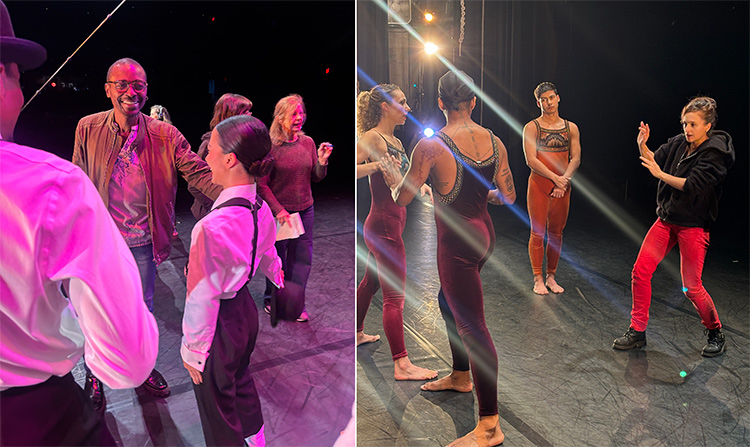 Robert Battle and Lauren Lovette in rehearsal